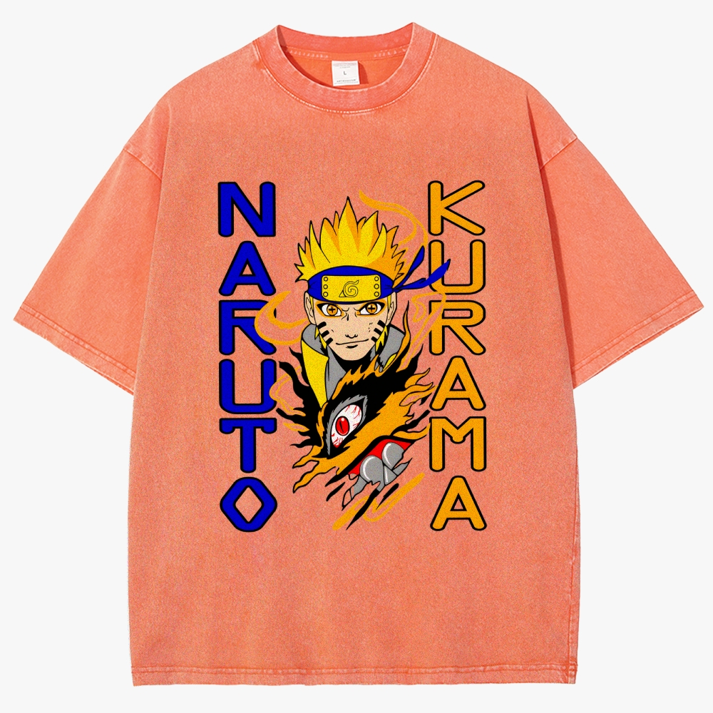 Naruto Anime Unisex Fit Washed T-Shirt