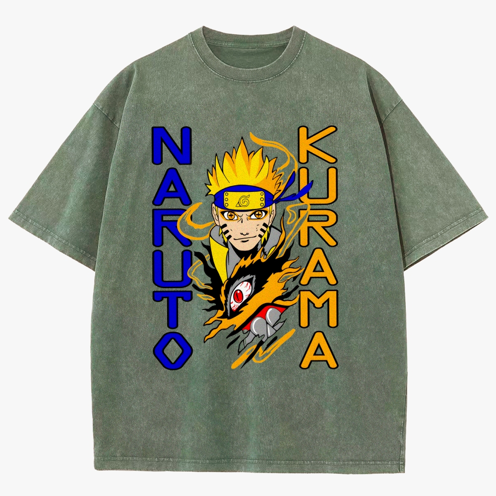 Naruto Anime Unisex Fit Washed T-Shirt