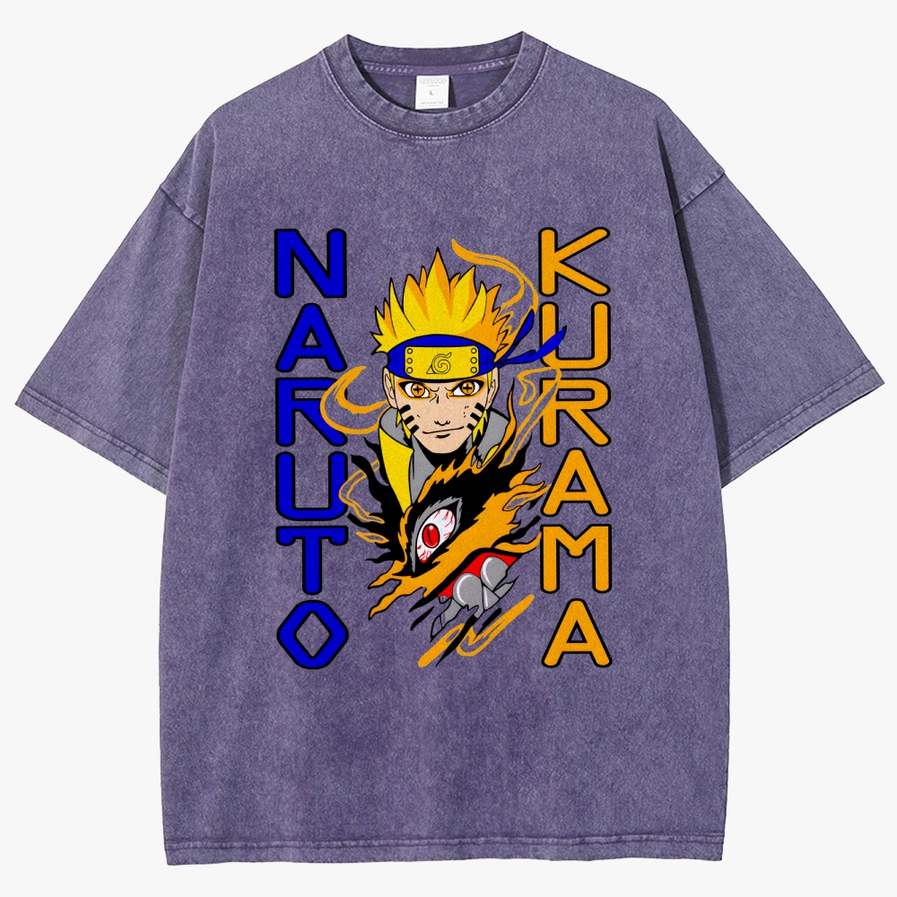 Naruto Anime Unisex Fit Washed T-Shirt