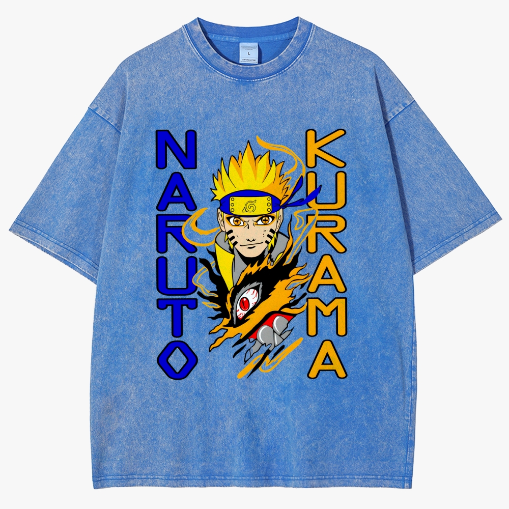 Naruto Anime Unisex Fit Washed T-Shirt