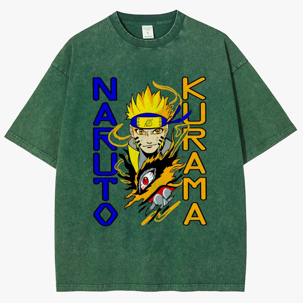 Naruto Anime Unisex Fit Washed T-Shirt