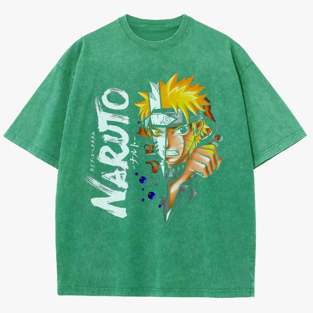 Naruto Anime Unisex Fit Washed T-Shirt