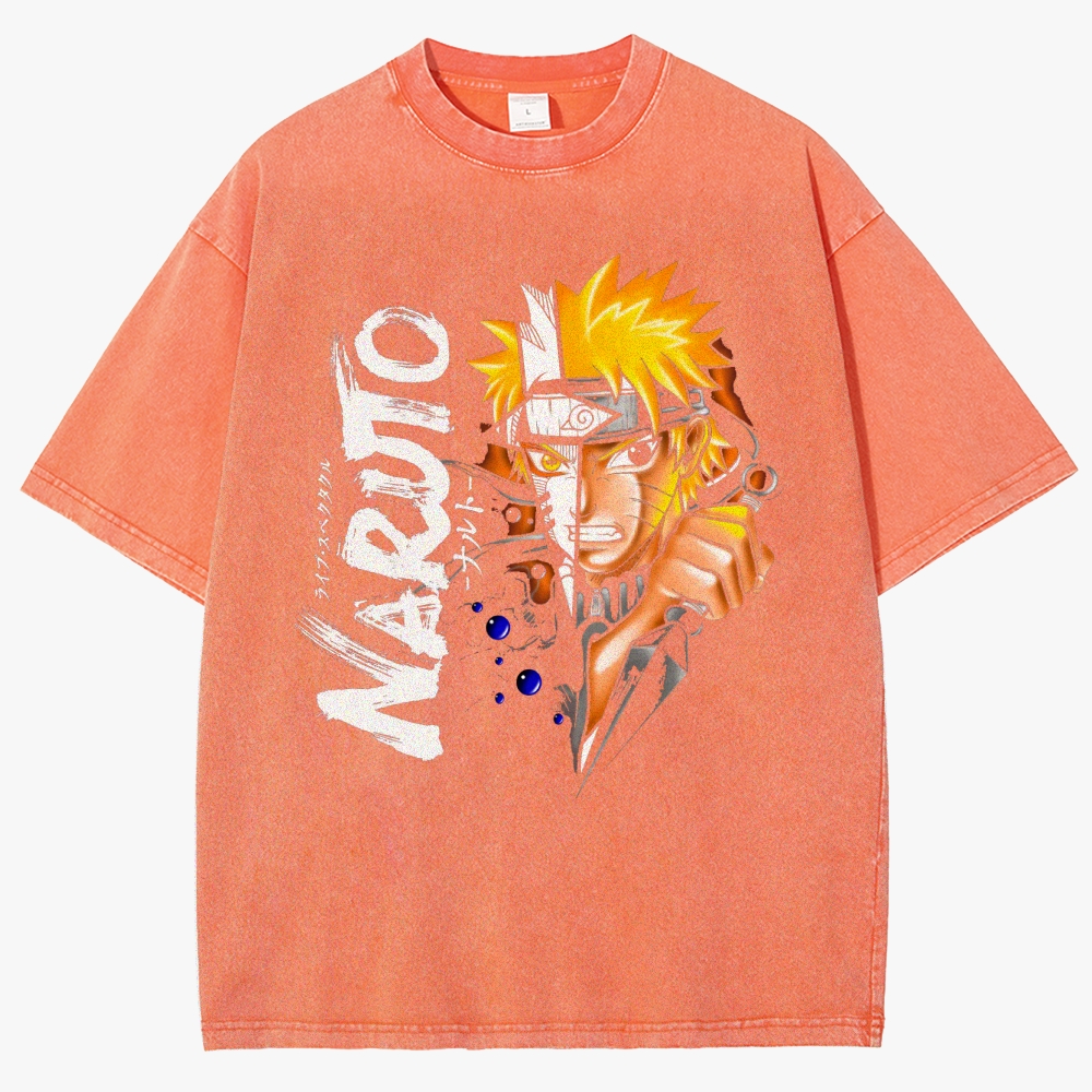 Naruto Anime Unisex Fit Washed T-Shirt