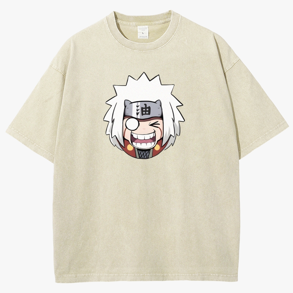 Naruto  JIRAYA Unisex Fit Washed T-Shirt