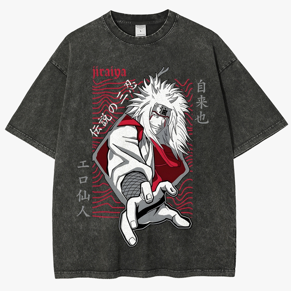Naruto JIRAYA  Unisex Fit Washed T-Shirt