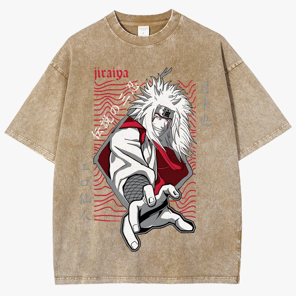 Naruto JIRAYA  Unisex Fit Washed T-Shirt