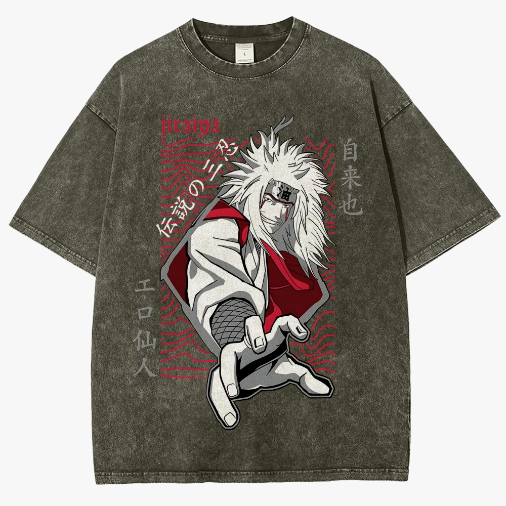 Naruto JIRAYA  Unisex Fit Washed T-Shirt