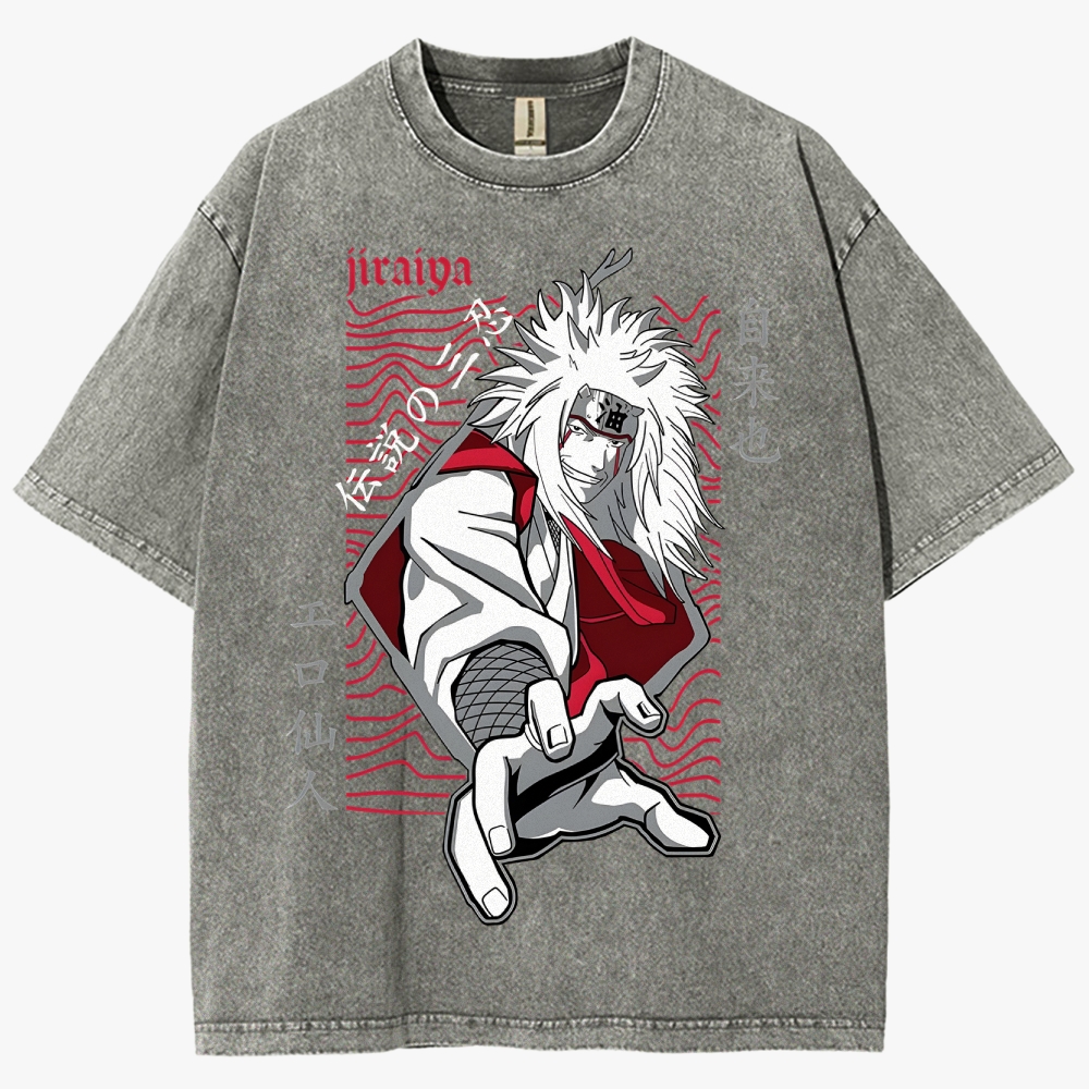 Naruto JIRAYA  Unisex Fit Washed T-Shirt