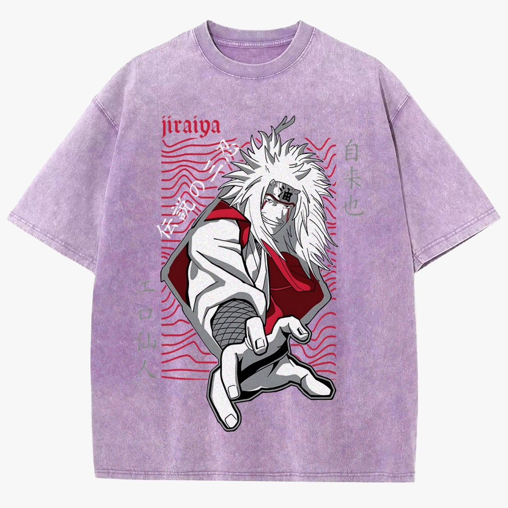 Naruto JIRAYA  Unisex Fit Washed T-Shirt