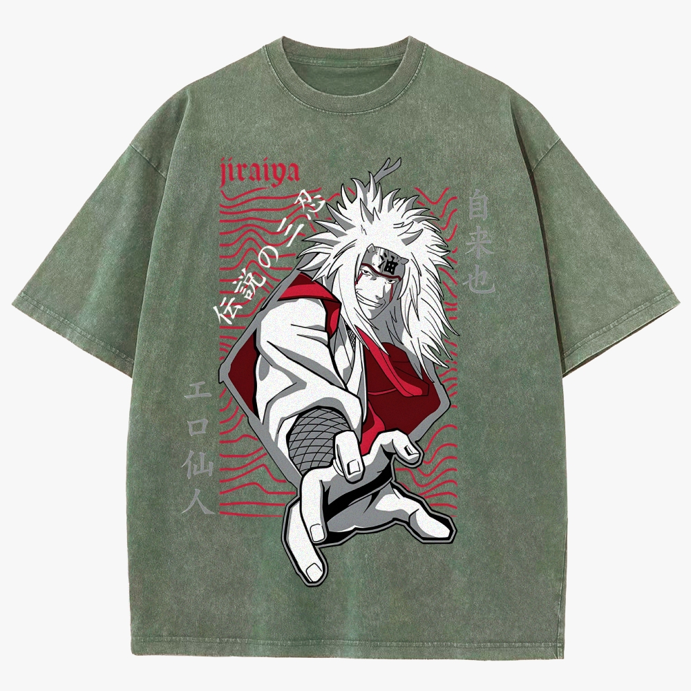 Naruto JIRAYA  Unisex Fit Washed T-Shirt