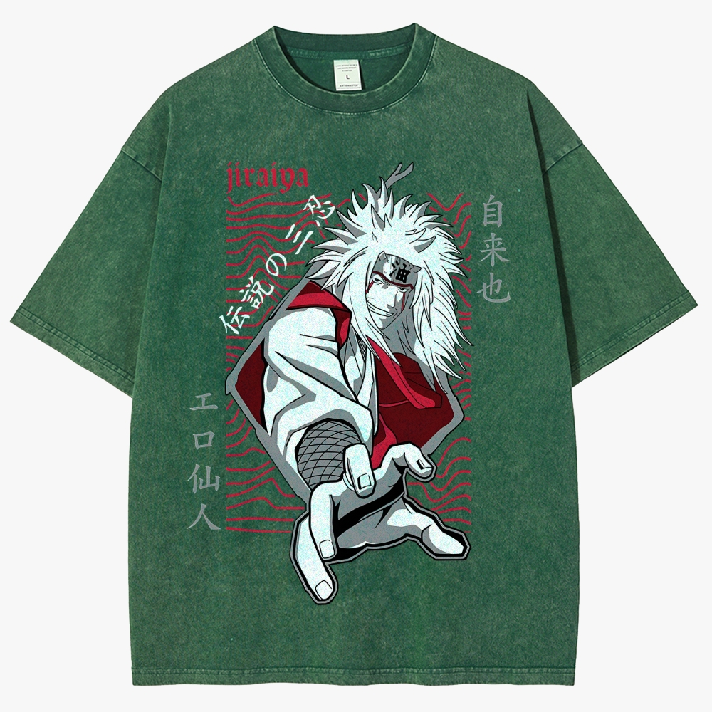 Naruto JIRAYA  Unisex Fit Washed T-Shirt