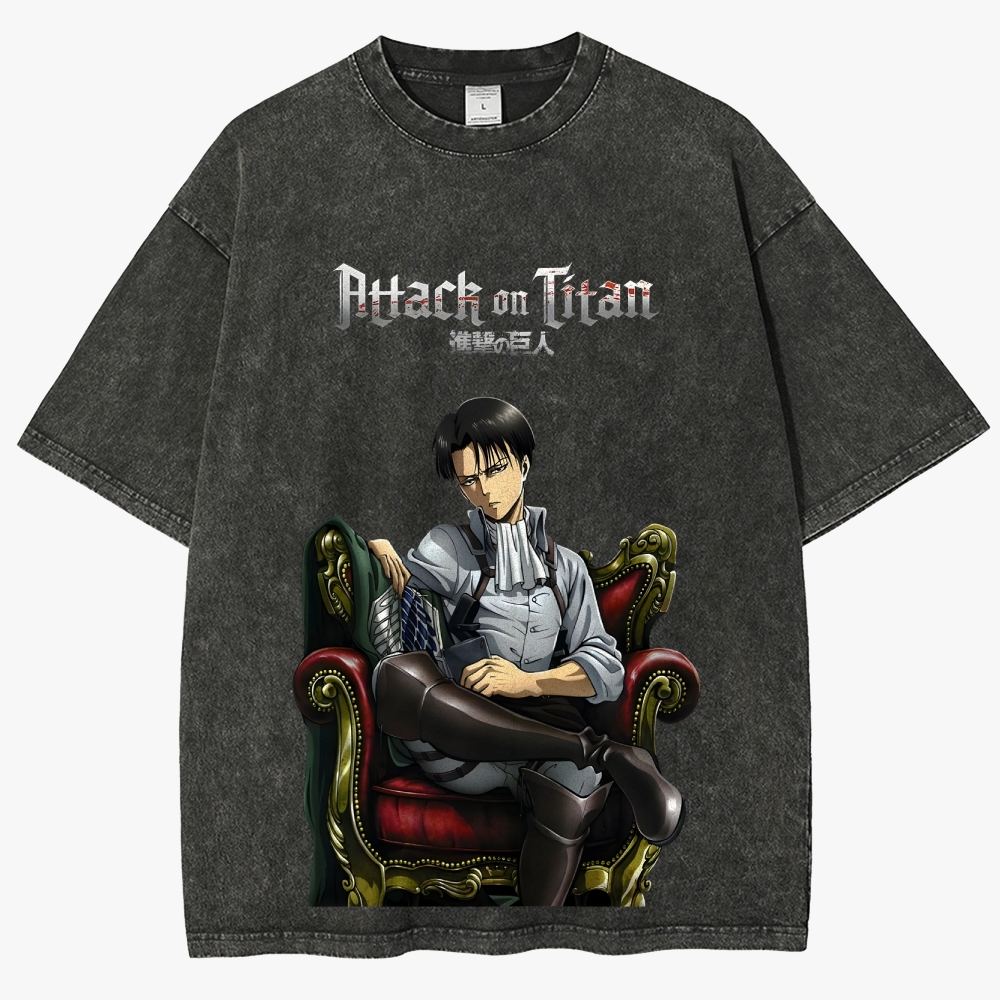 Attack on Titan Unisex Fit Washed T-Shirt 