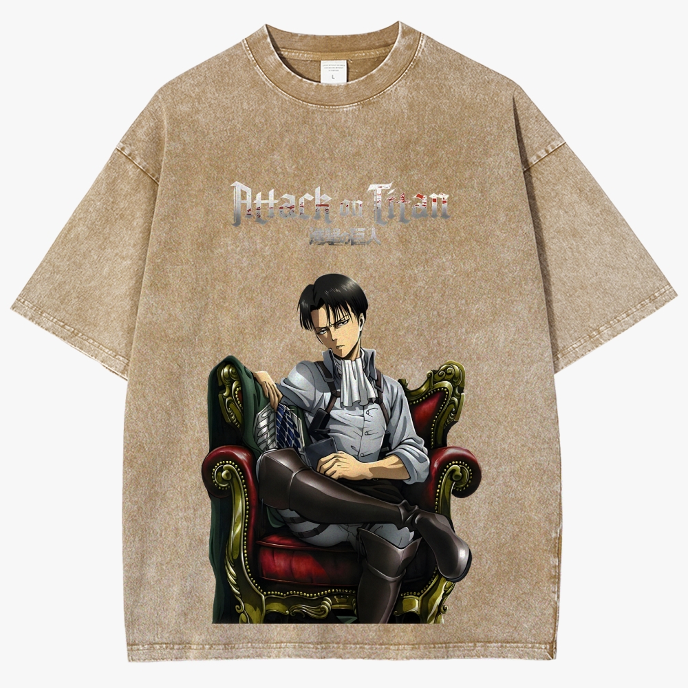 Attack on Titan Unisex Fit Washed T-Shirt 