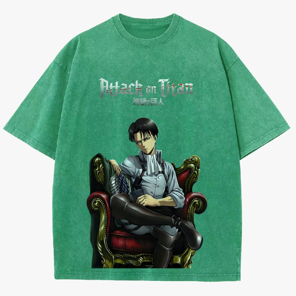 Attack on Titan Unisex Fit Washed T-Shirt 
