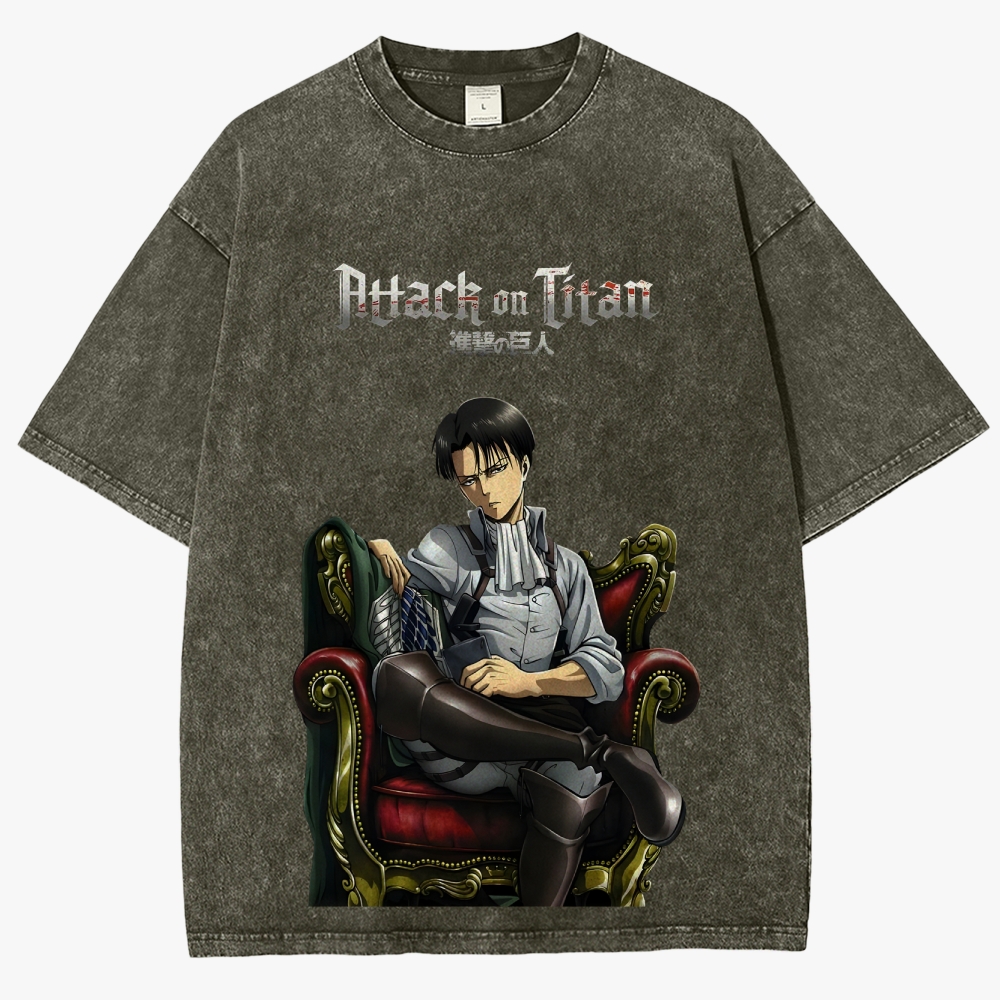 Attack on Titan Unisex Fit Washed T-Shirt 