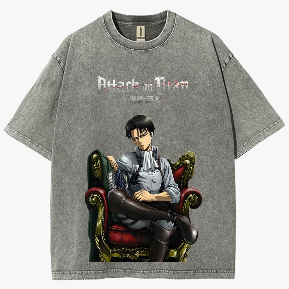 Attack on Titan Unisex Fit Washed T-Shirt 