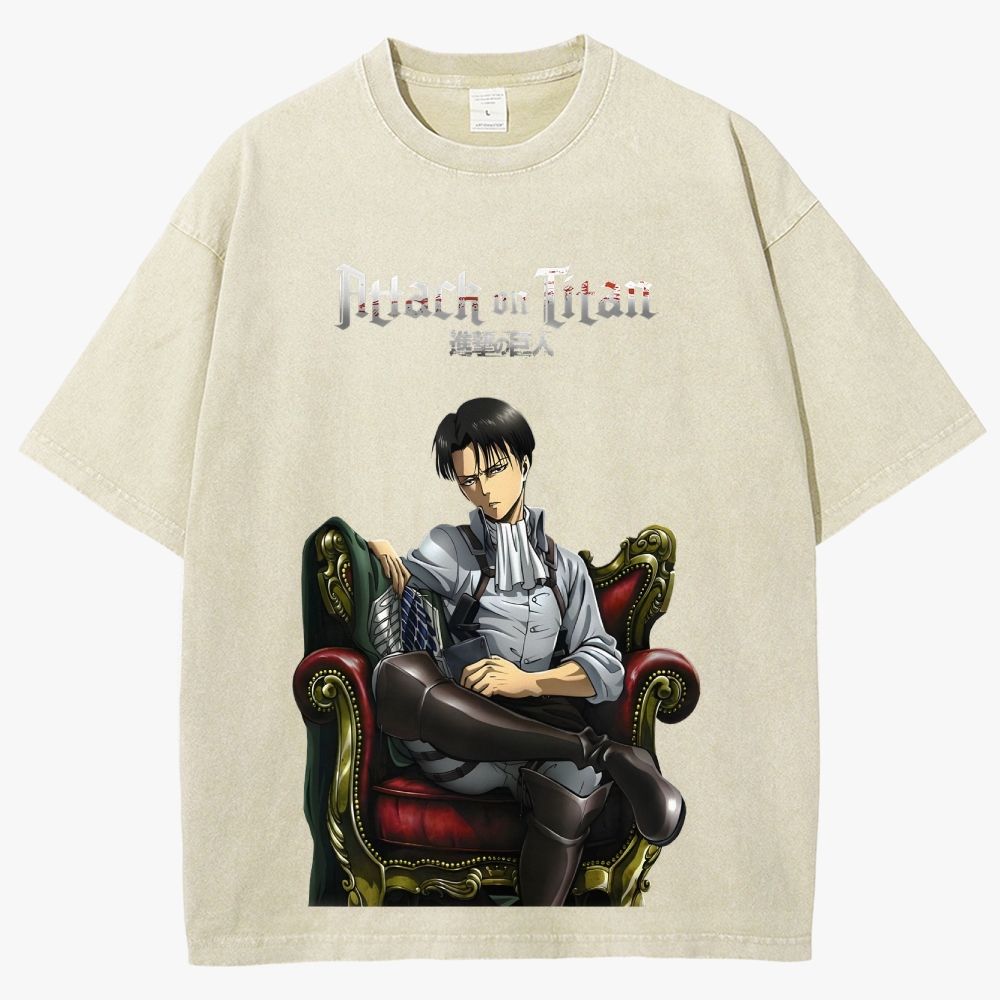 Attack on Titan Unisex Fit Washed T-Shirt 