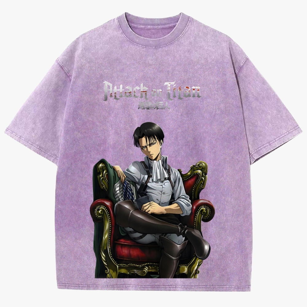 Attack on Titan Unisex Fit Washed T-Shirt 