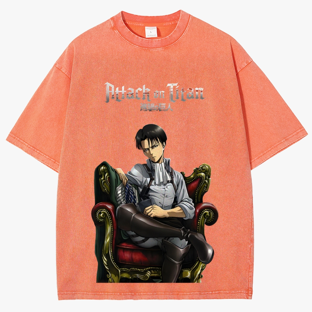 Attack on Titan Unisex Fit Washed T-Shirt 