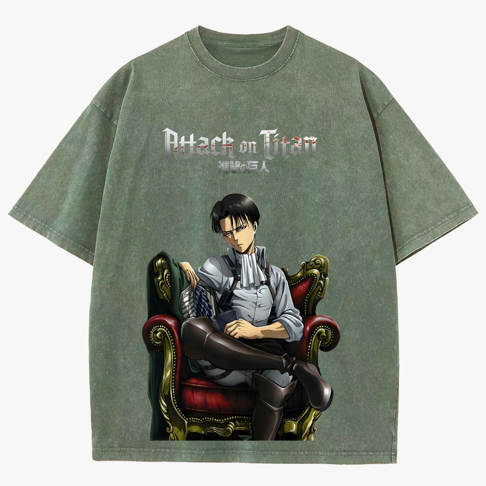 Attack on Titan Unisex Fit Washed T-Shirt 