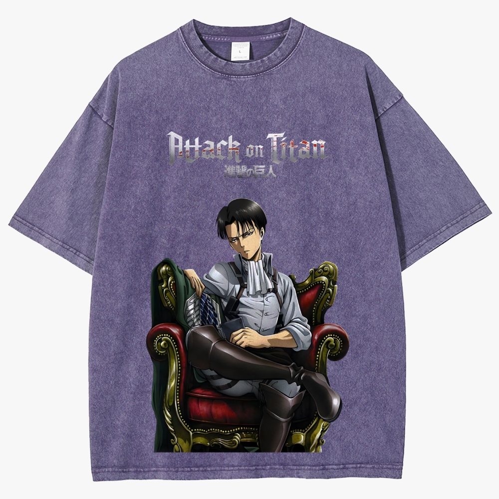 Attack on Titan Unisex Fit Washed T-Shirt 