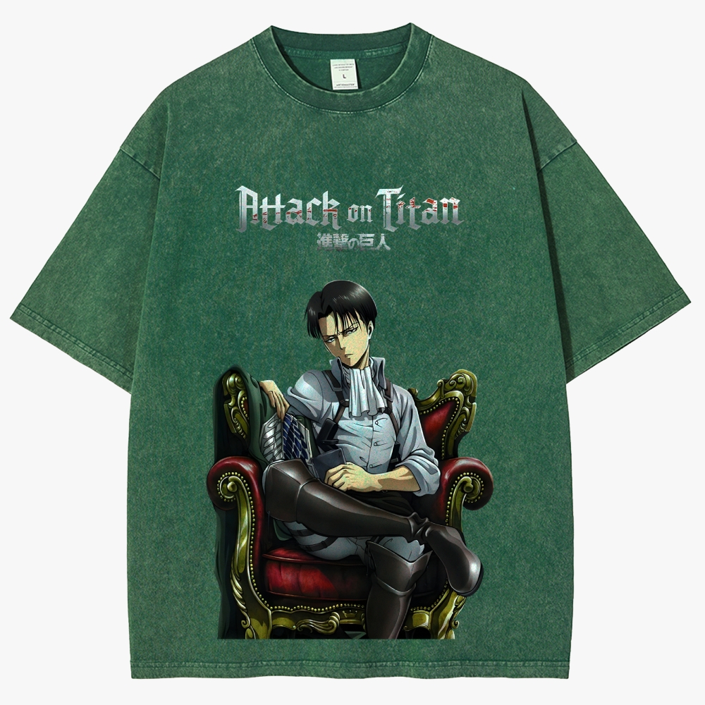 Attack on Titan Unisex Fit Washed T-Shirt 
