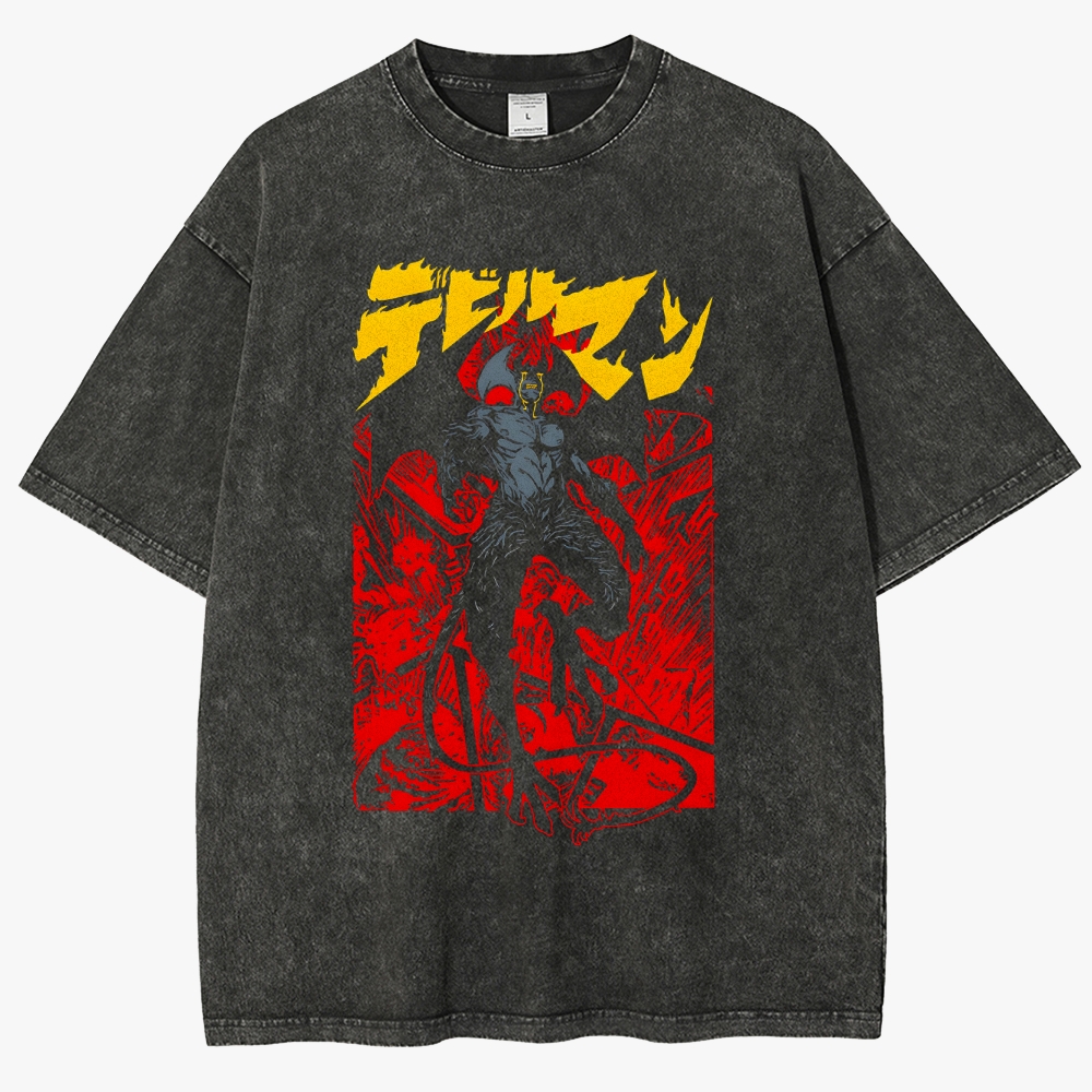 Devilman Unisex Fit Washed T-Shirt