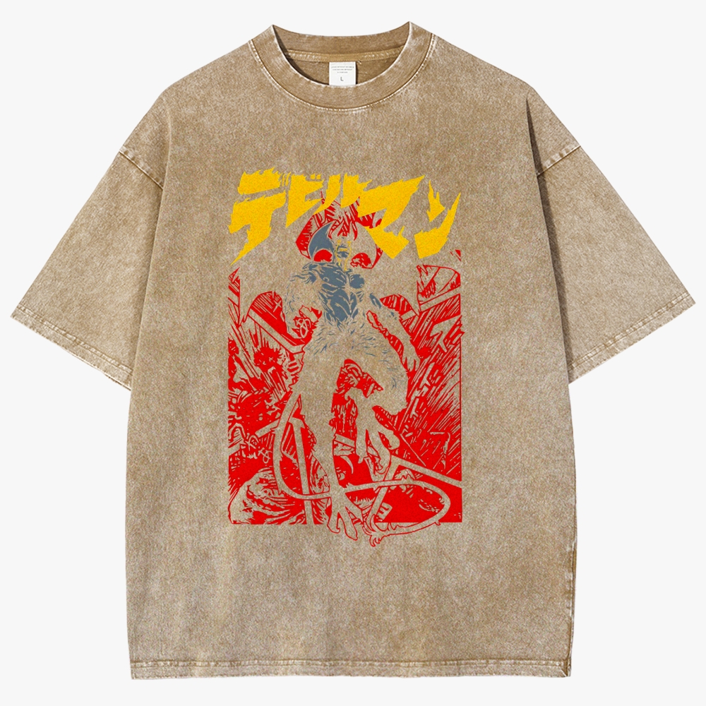 Devilman Unisex Fit Washed T-Shirt