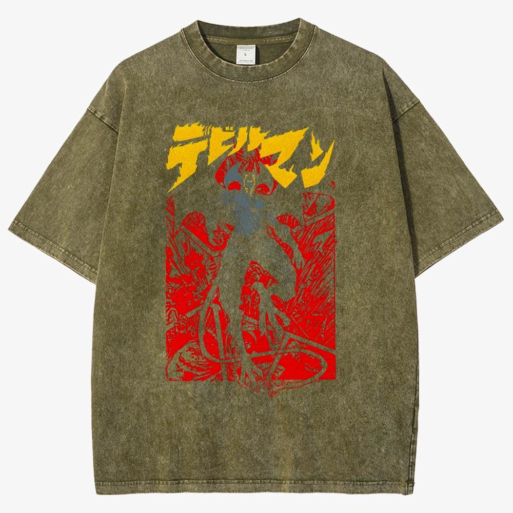 Devilman Unisex Fit Washed T-Shirt