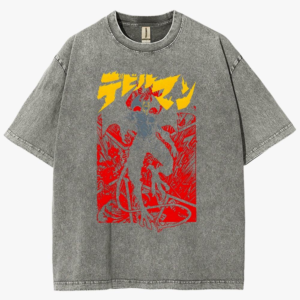 Devilman Unisex Fit Washed T-Shirt