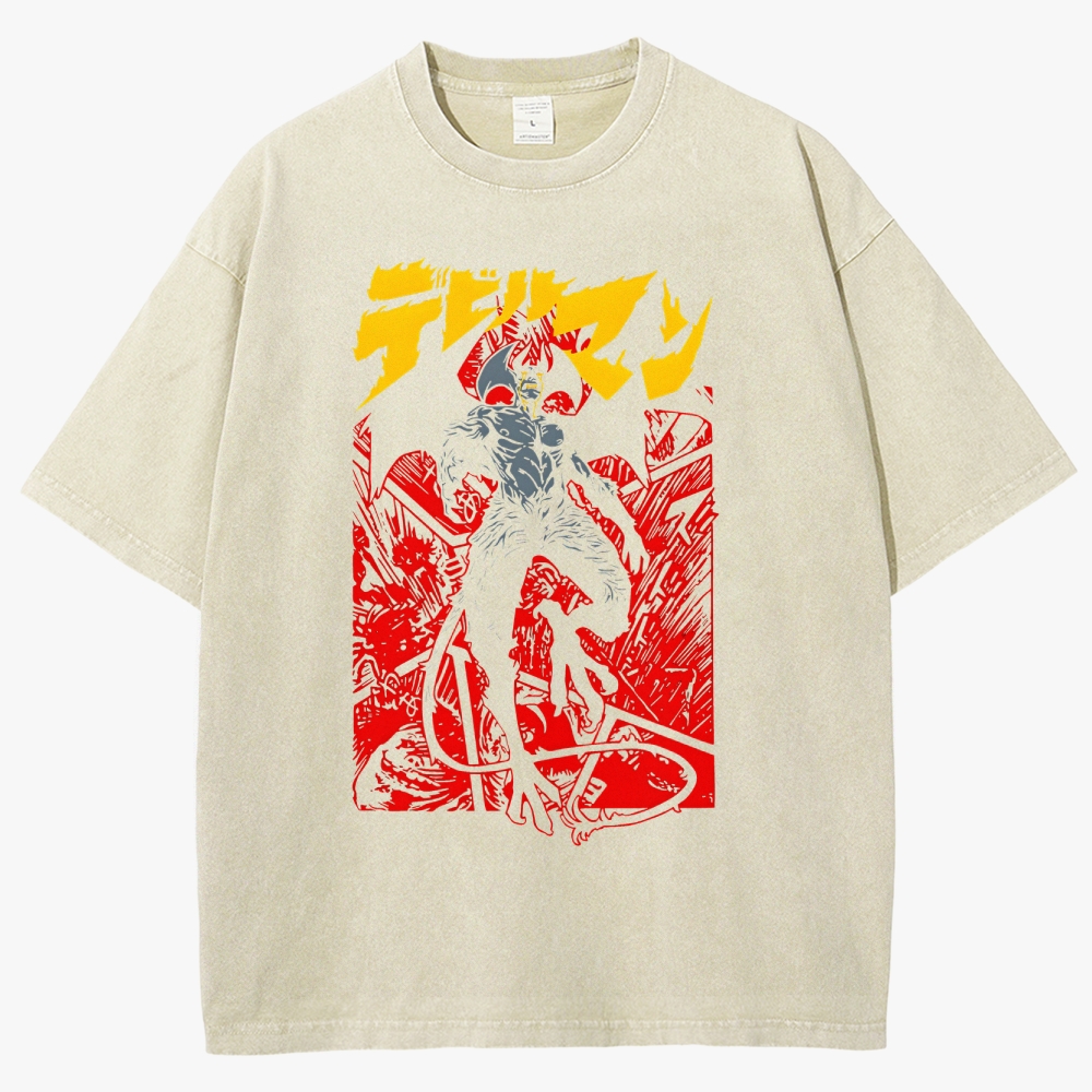 Devilman Unisex Fit Washed T-Shirt