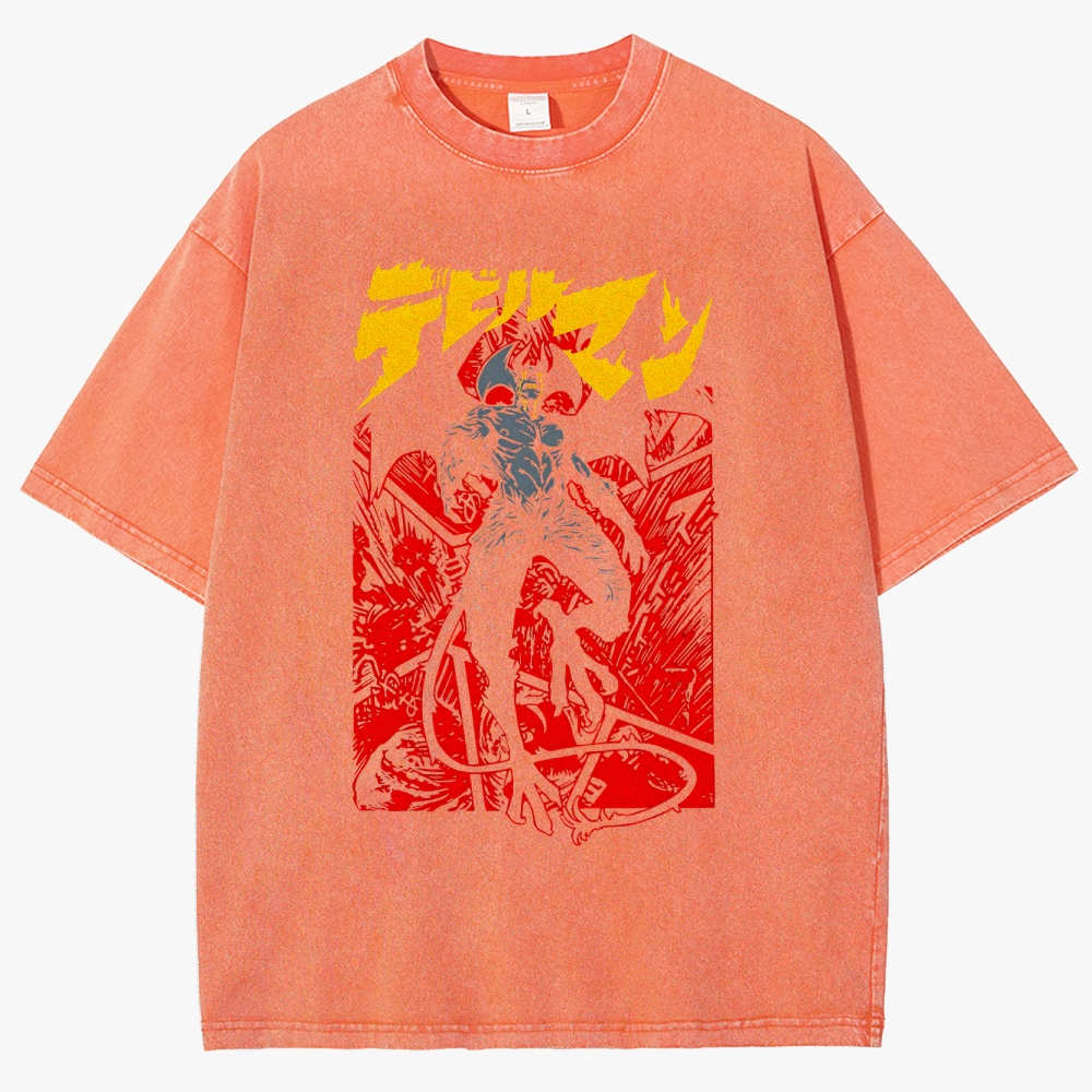 Devilman Unisex Fit Washed T-Shirt