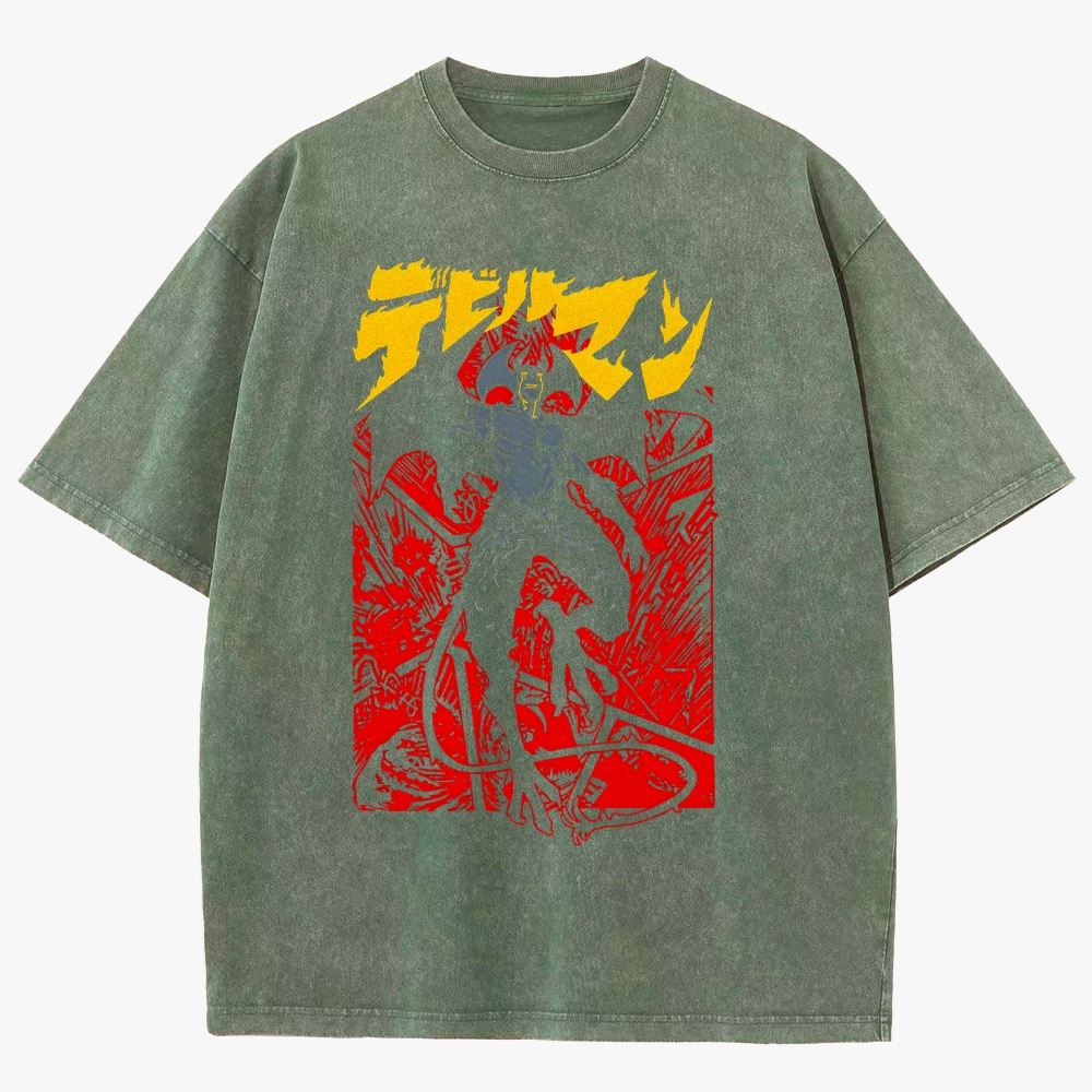 Devilman Unisex Fit Washed T-Shirt