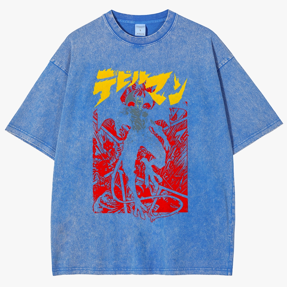 Devilman Unisex Fit Washed T-Shirt