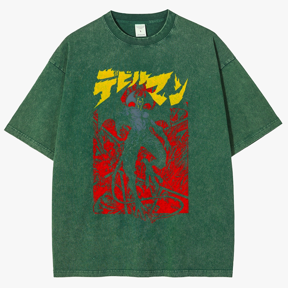 Devilman Unisex Fit Washed T-Shirt