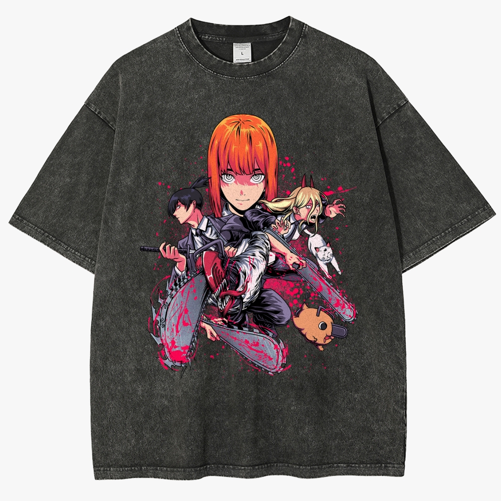 Chainsaw Man Unisex Fit Washed T-Shirt 