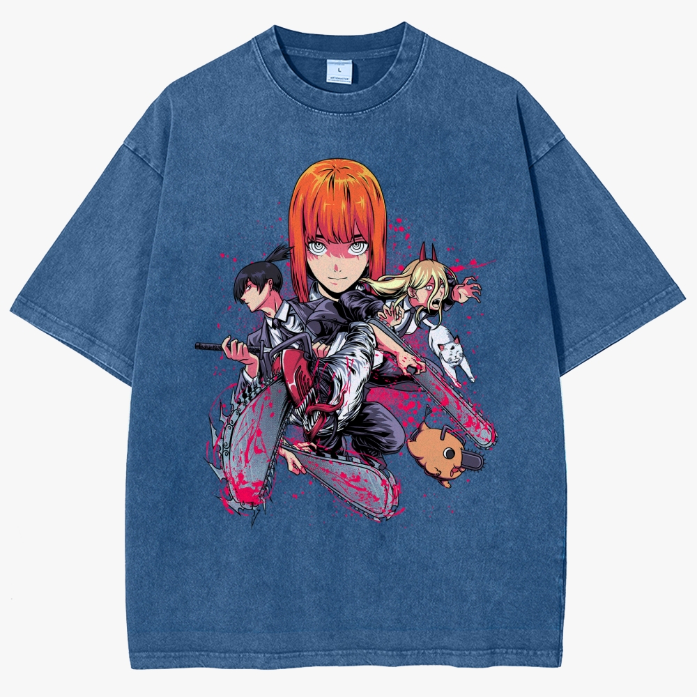 Chainsaw Man Unisex Fit Washed T-Shirt 