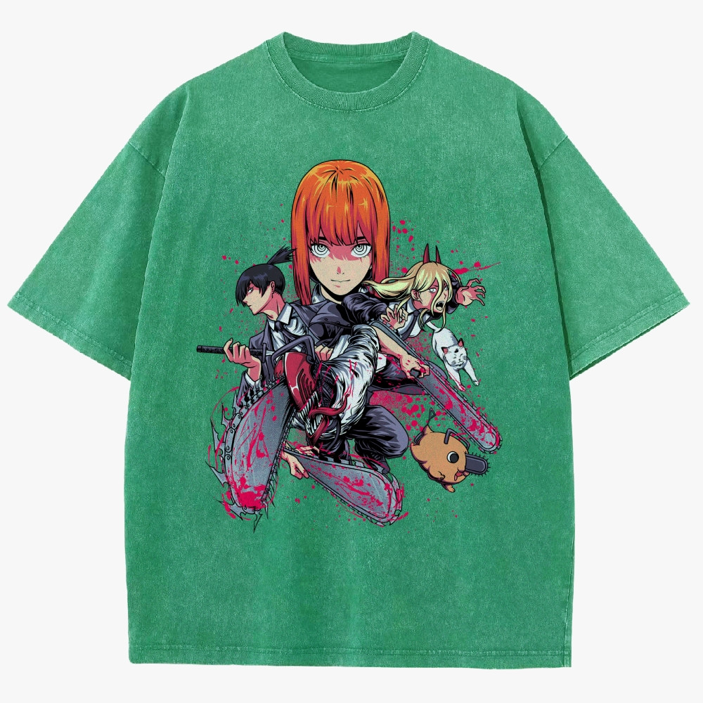 Chainsaw Man Unisex Fit Washed T-Shirt 