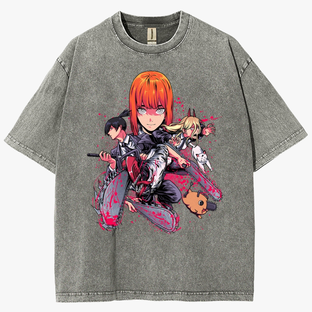 Chainsaw Man Unisex Fit Washed T-Shirt 