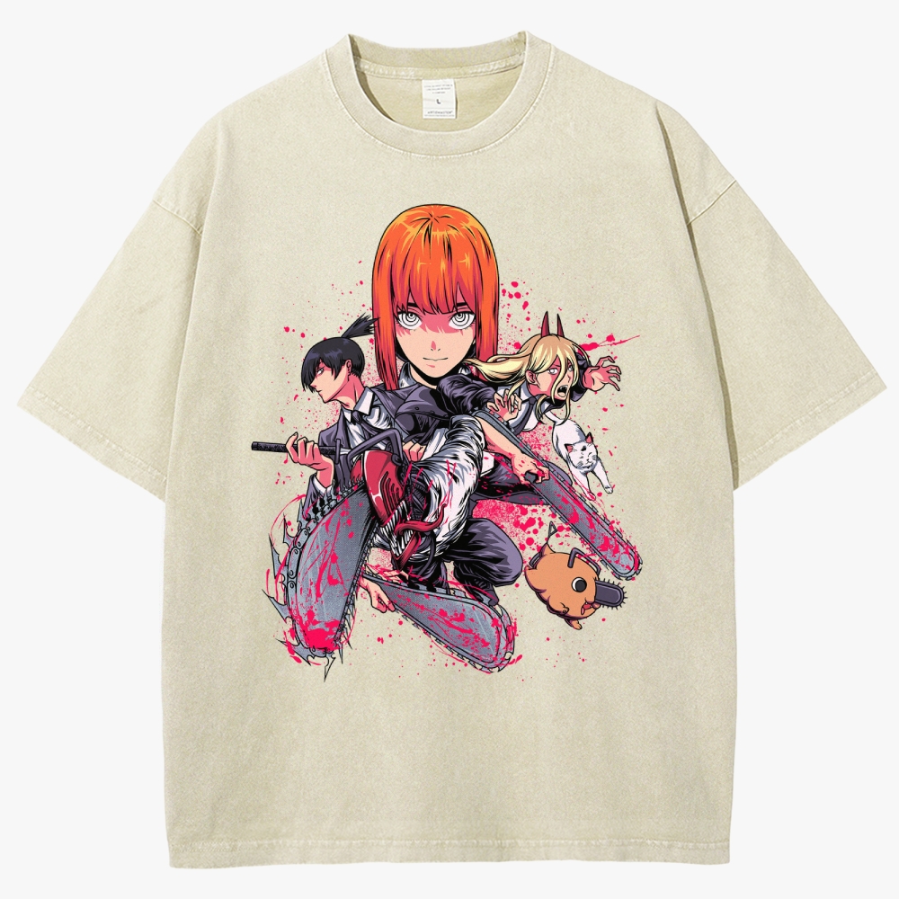 Chainsaw Man Unisex Fit Washed T-Shirt 