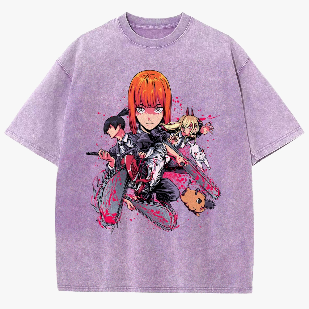 Chainsaw Man Unisex Fit Washed T-Shirt 
