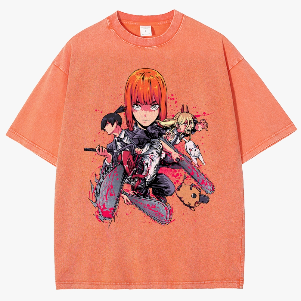Chainsaw Man Unisex Fit Washed T-Shirt 