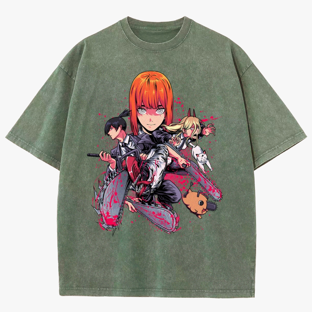 Chainsaw Man Unisex Fit Washed T-Shirt 