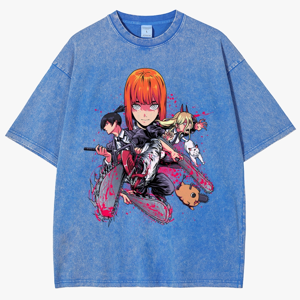 Chainsaw Man Unisex Fit Washed T-Shirt 