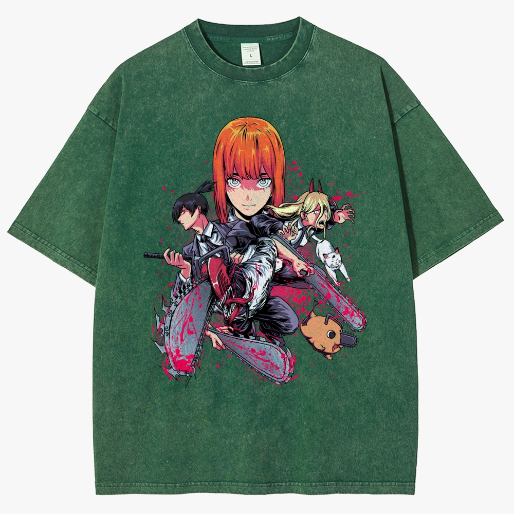 Chainsaw Man Unisex Fit Washed T-Shirt 