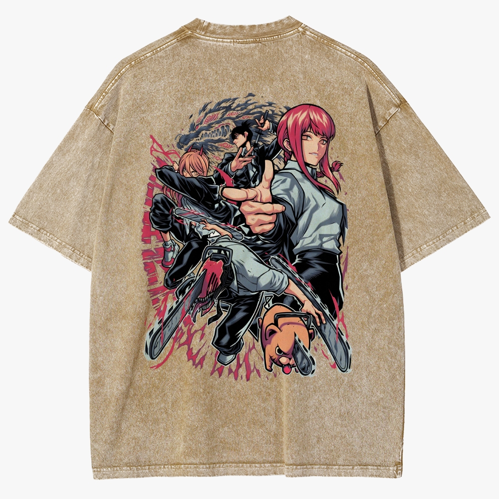 Chainsaw Man Unisex Fit Washed T-Shirt