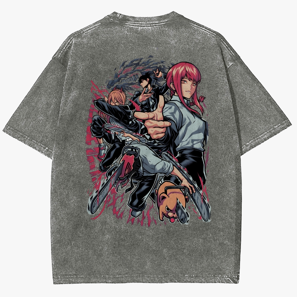 Chainsaw Man Unisex Fit Washed T-Shirt