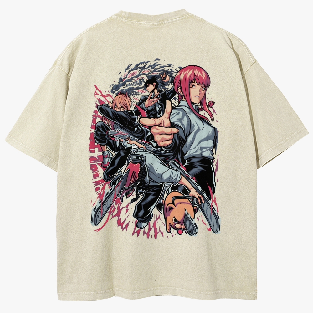 Chainsaw Man Unisex Fit Washed T-Shirt