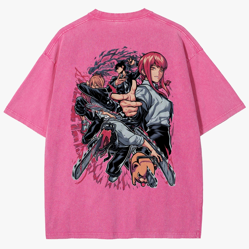 Chainsaw Man Unisex Fit Washed T-Shirt