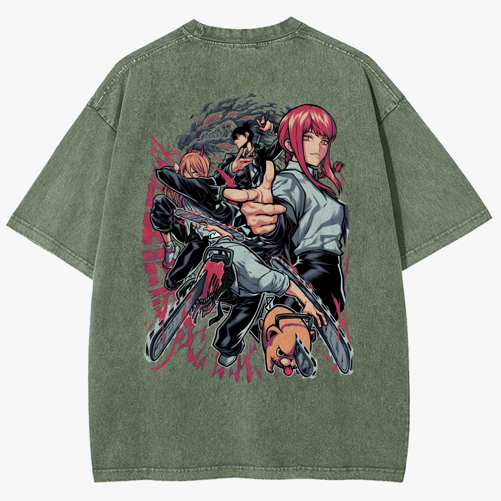 Chainsaw Man Unisex Fit Washed T-Shirt